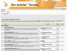 Tablet Screenshot of forums.devarticles.com